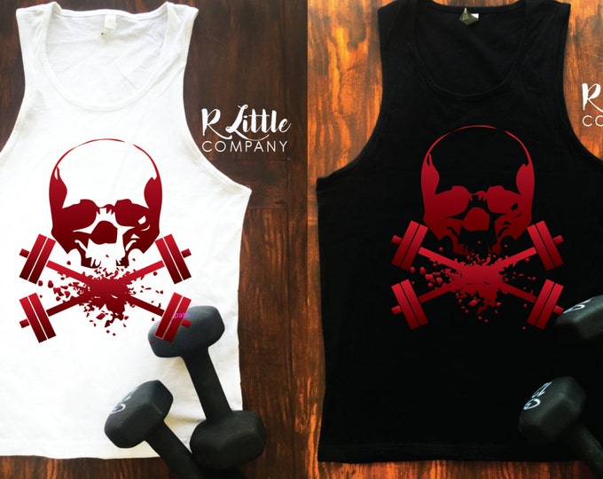Skull and Dumbells Workout Tank S-XL