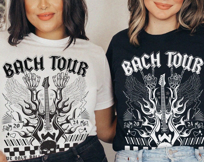 Bach Tour Bachelorette T-shirts Unisex XS-5XL / Personalized Bachelorette Shirts, Rock and Roll Bach Matching Shirts, Bachelorette Weekend