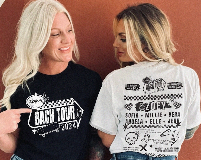 Emo Bachelorette T-shirts Unisex XS-5XL / Bach Tour Merch Alternative Bach Matching Shirt Personalized Bachelorette Tees Graphic Tee Bride