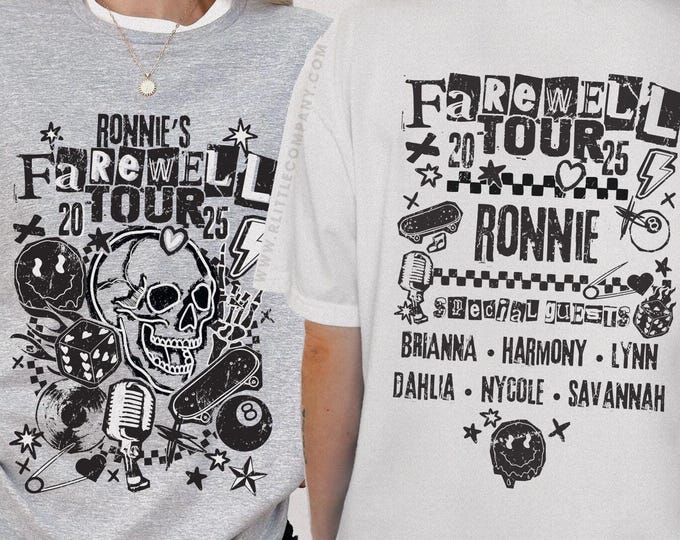 Emo Bachelorette Farewell Tour Tshirts Unisex XS-5XL/ Bach Tour Merch Alternative Bach Matching Shirt Personalized Bachelorette Graphic Tee