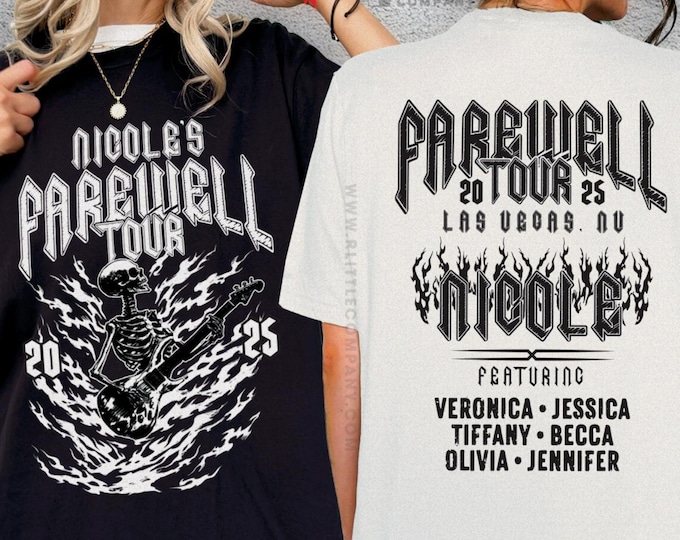 Farewell Tour Bachelorette Shirt Unisex XS-5XL / Custom Alternative Bachelorette Edgy Bridal Party Shirts Rock and Roll Bride Bach Merch
