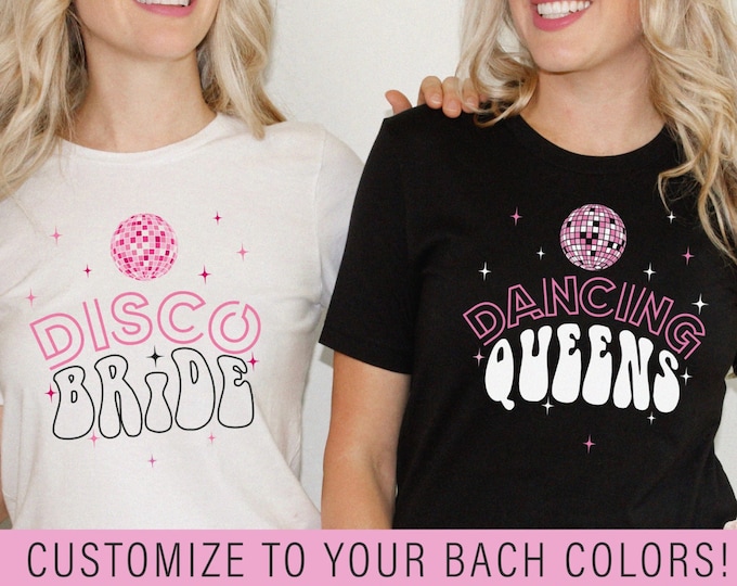 Disco Bachelorette Unisex Tshirt XS-5XL / 70s Disco Shirt, Personalized Bachelorette Favors, Bridesmaid Proposal Gift, Retro Bach Theme