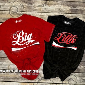 Big Little Family Vintage Cola Soda Unisex Tees XS-2XL // Big Little Reveal // Big Little Gift // Sorority Shirt // Matching