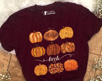 Big Little Fall Pumpkin Grid Unisex Tees XS-2XL // Big Little Reveal // Big Little Gift // Sorority Shirt // Autumn Tshirt // Thankful