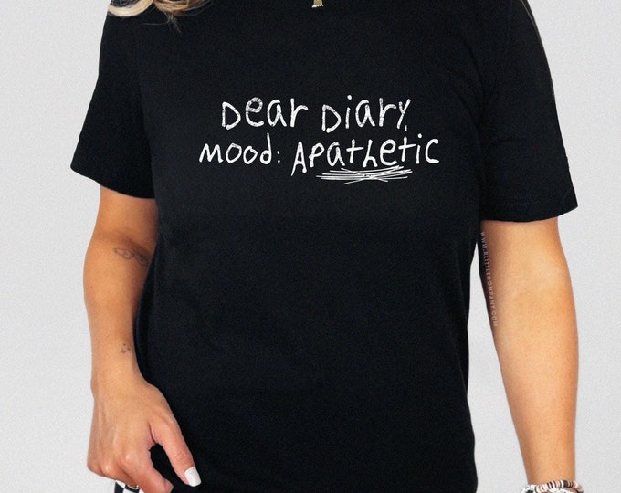 Elder Emo Dear Diary Unisex Tshirt XS-5XL / It Was Never a Phase Shirt Emo Gift Emo is Not Dead Emo Clothing Scene Shirt Alt Graphic Tee
