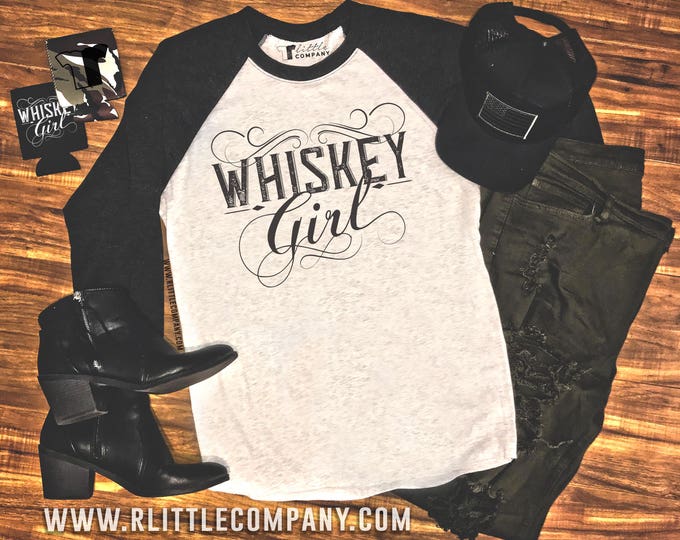 Whiskey Girl Unisex Baseball Shirt XS-2XL