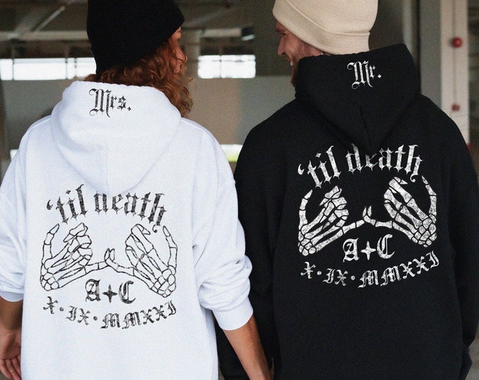 Til Death Hoodie Unisex XS-5XL / Married Til We're Buried Matching His and Hers Sweatshirt Couple Hoodies Wedding Gift for Her