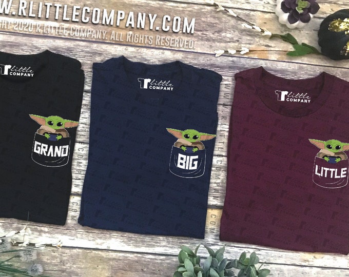 Baby Alien Pocket Big Little Family Unisex Tees XS-2XL