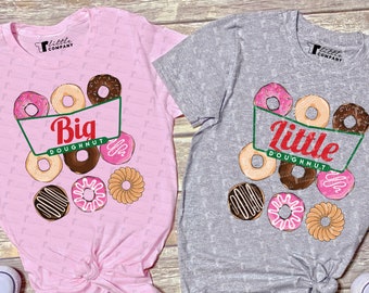 Big Little Family Donuts Unisex Tees XS-2XL // Big Little Reveal // Big Little Gift // Sorority Shirt // Big Little Gift