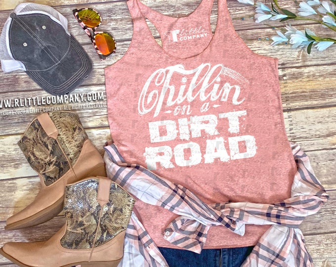 Chillin on a Dirt Road Women's Triblend Tank XS-2XL