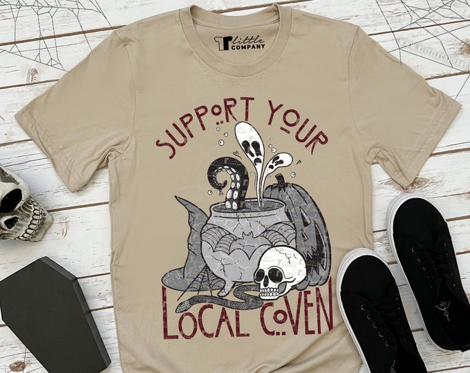 Support Your Local Coven Witch Soft Unisex Tee XS-5XL