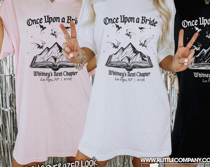 Bookish Bachelorette Tshirt Unisex XS-5XL / Dragon Book Lover Personalized Bachelorette Shirts Bridal Party Gift Bridesmaid Proposal