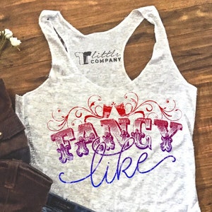 Fancy Like Women&#39;s Triblend Tank XS-2XL // Concert Tank // Country Music // Country Festival // Custom Tank // Summer // River