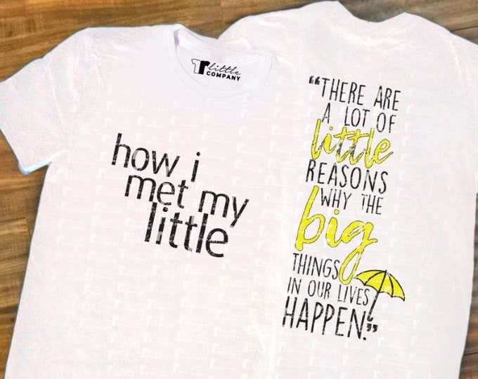 Big Little How I Met my Family Unisex Soft Tees XS-5XL / Big Little Reveal / Matching / Yellow Umbrella / Sorority Shirt
