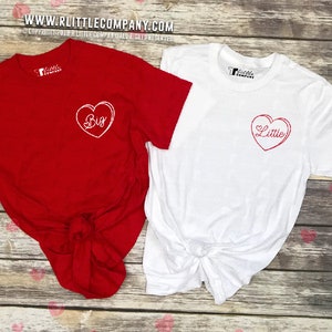 Big Little Custom Valentines Unisex Tees S-2XL // Big Little Reveal // Big Little Gift // Sorority Shirt