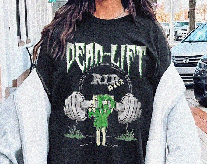 Dead Lift Zombie Comfort Colors® Shirt Unisex S-4XL / Custom Pump Cover Halloween Workout Apparel Funny Weightlifting Gym Tshirt Gift