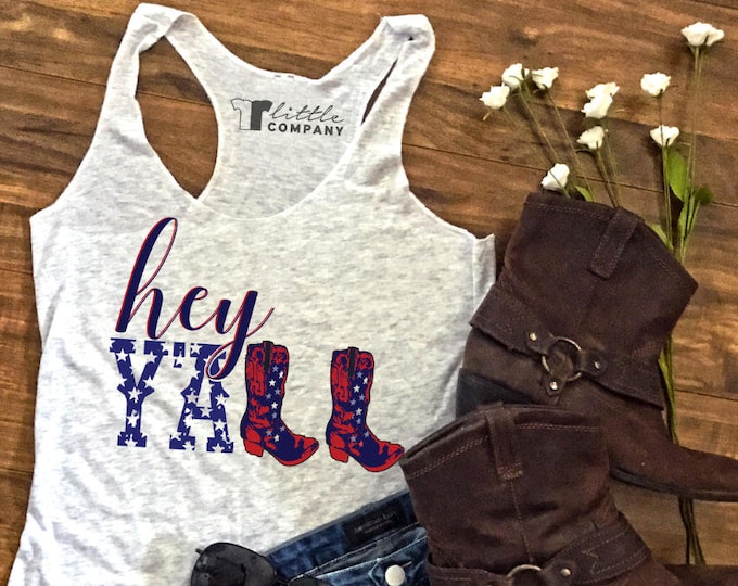 Hey Y'all Country Women's Lightweight Triblend Tank - XS-2XL