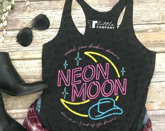 Under the Neon Moon Country Music Women's Triblend Tank XS-2XL