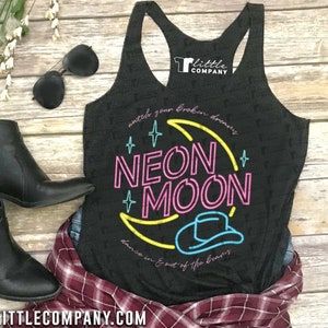 Neon Moon Women&#39;s Triblend Tank XS-2XL // Concert Tank, Country Music, Country Festival, Western, Dive Bar, Bar Hopping, 90&#39;s Country