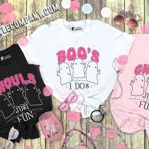 Bachelorette Boo&#39;s Before I Do&#39;s and Ghouls Unisex Tees XS-5XL / Halloween Party Gifts / Spooky Bridesmaids / Goth Bride / Ghosts / Kawaii