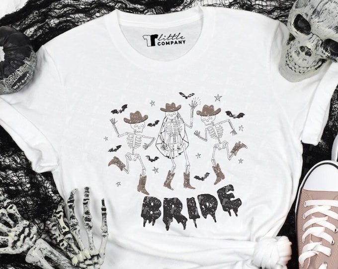 Halloween Bachelorette Unisex T-shirt Goth Spooky Bride and Bridesmaids XS-5XL