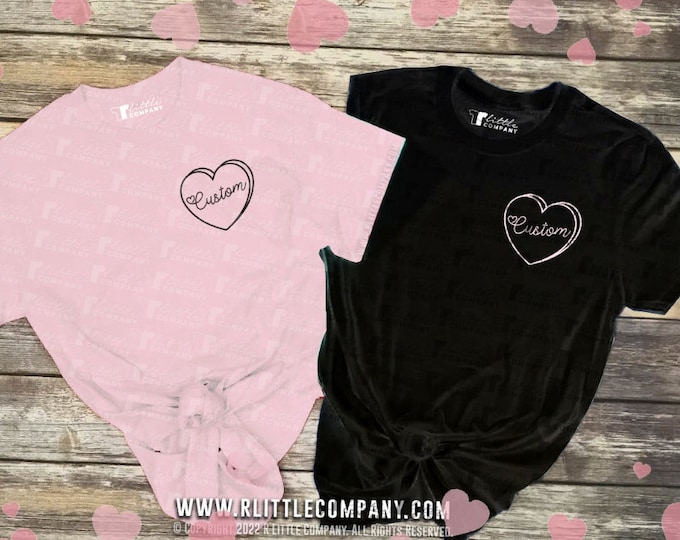 Custom Valentines Matching Unisex Tshirts XS-5XL in Various Colors / BFF / Big Little / Funny / Anti-Valentine / Humor / Husband Wife Family