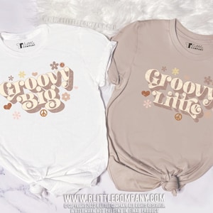 Big Little Reveal Tshirts Unisex Soft Tees XS-5XL / Sorority shirts, Big Little Matching, 70's Retro, Groovy Little, Groovy Big