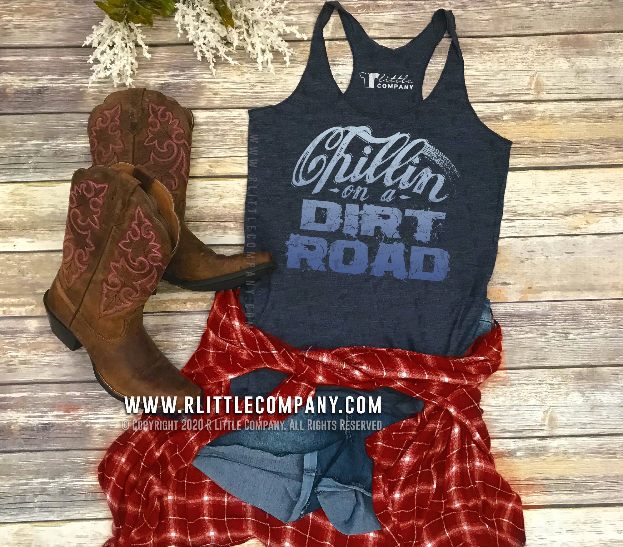 Chillin on a Dirt Road Women's Triblend Tank XS-2XL // | Etsy