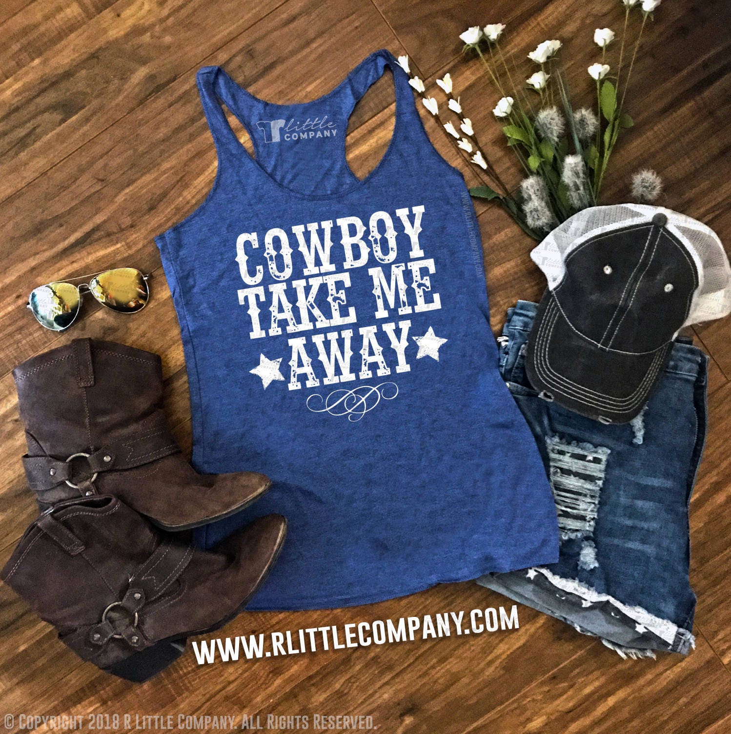 Cowboy Take Me Away Women's Tank in Various Colors XS-2XL | Etsy