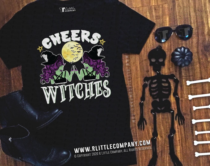 Cheers Witches Halloween Drinking Unisex Tee XS-2XL