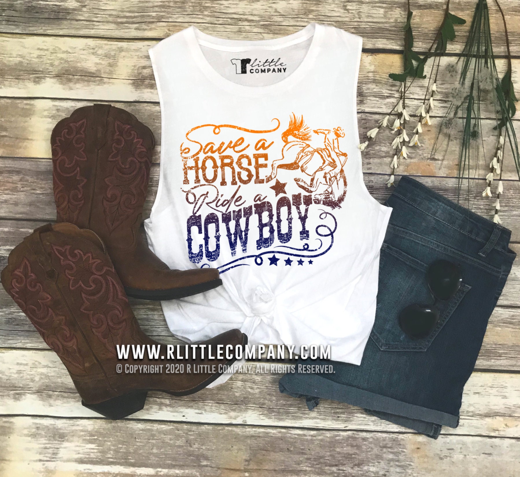 Save a Horse Ride a Cowboy Junior's Festival Tank XS-4XL | Etsy