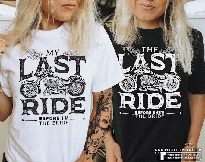 The Last Ride Bachelorette T-shirts Unisex XS-5XL / Personalized Bachelorette Shirts Rock and Roll Matching Shirts Bachelorette Weekend