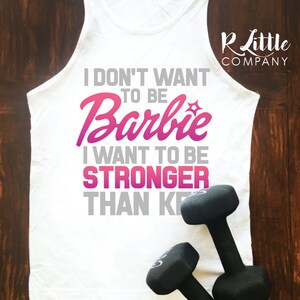 I Want to Be Stronger Than Ken Workout Tank S-XL - Etsy