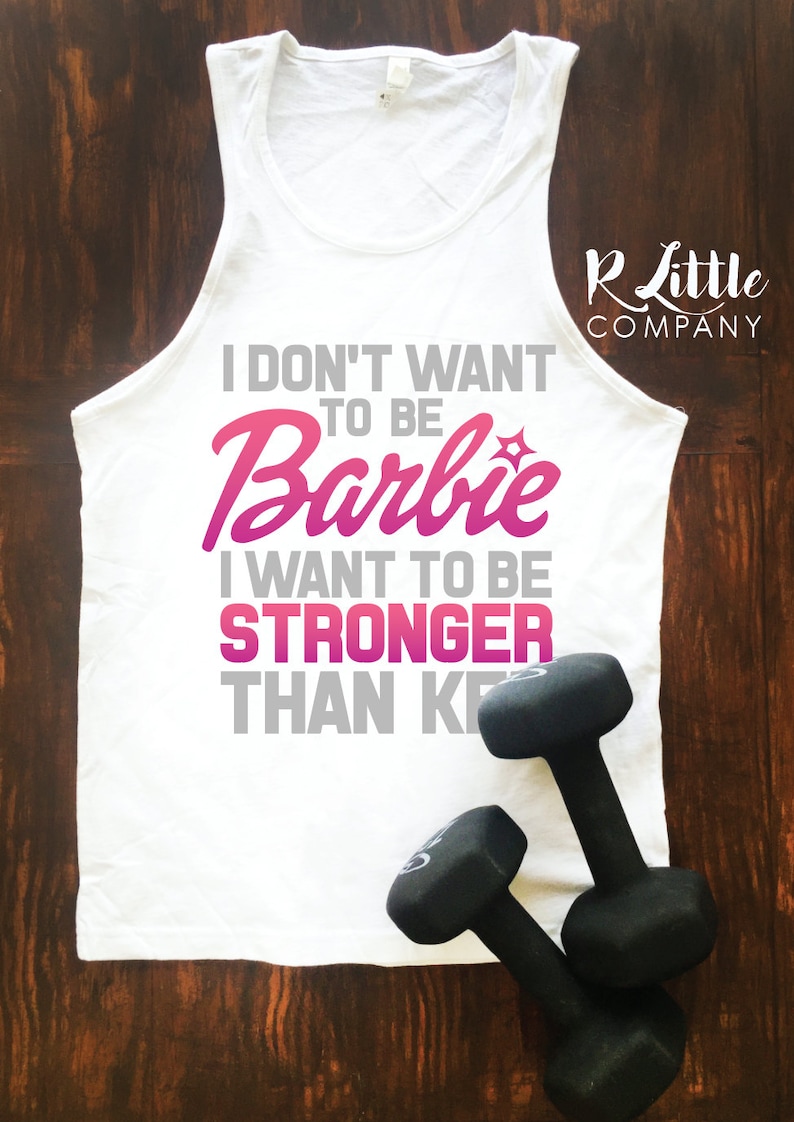 I Want to Be Stronger Than Ken Workout Tank S-XL | Etsy