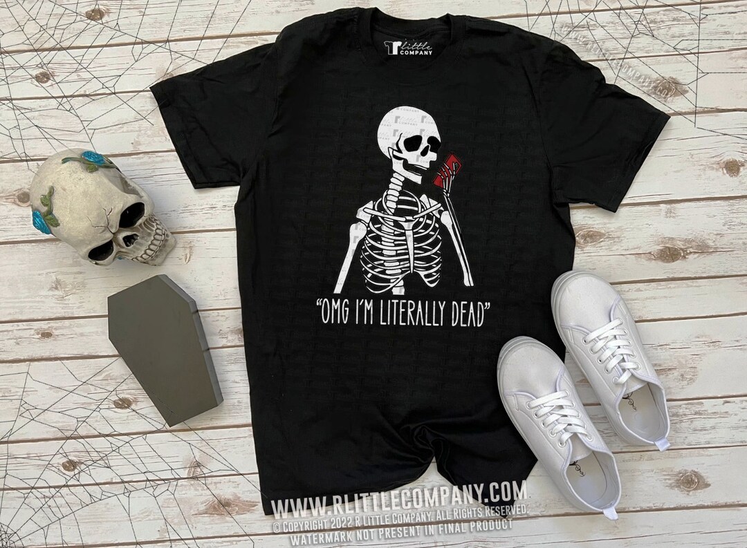 OMG I'm Literally Dead Texting Skeleton Unisex Softstyle - Etsy