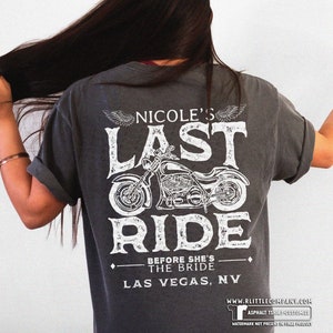 The Last Ride Bachelorette T-shirts Unisex XS-5XL / Personalized ...
