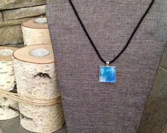 Watercolor Necklace Blue