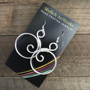 Handmade Silver-Plated Copper Wire Earrings: Boho Hippie Style
