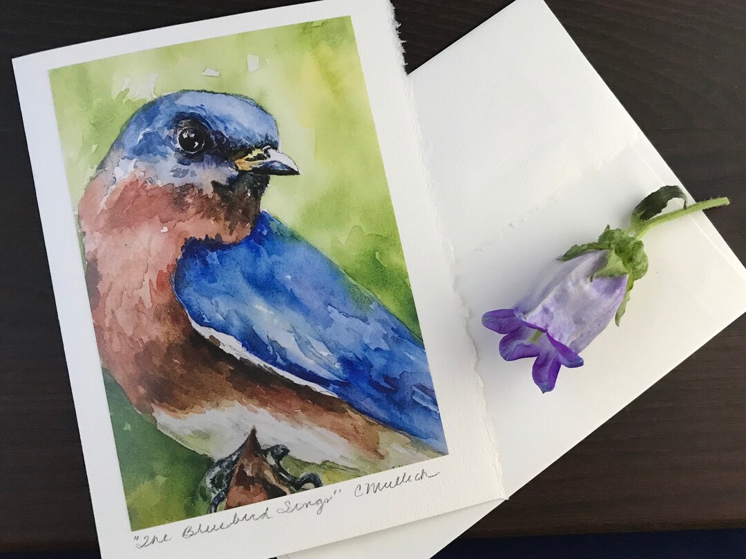 Watercolor Bird Art Cards: Handmade Note Cards, Set of 3 - Etsy