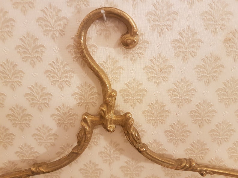 Brass Clothes Hangers Wedding Antique Brass Bridal Hanger Etsy