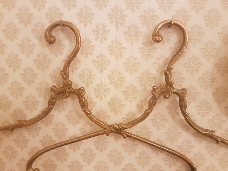 Brass Clothes Hangers Wedding Antique Brass Bridal Hanger Etsy