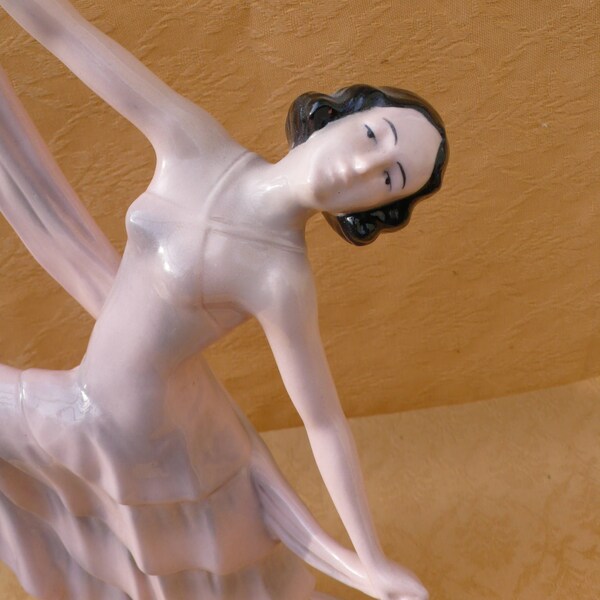 Art Deco porcelain figurine Germany porcelain dancer ballerina