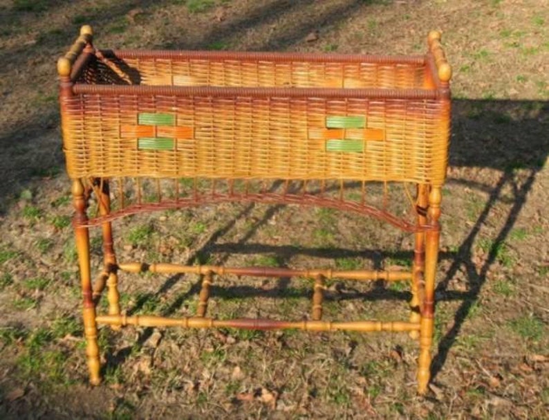 Antique Wicker Plant Stand Circa 1920's Fernery Etsy