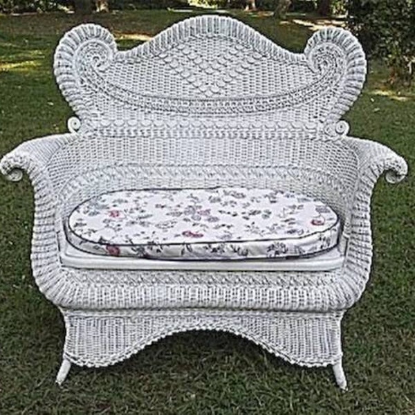 Wicker Loveseat Etsy