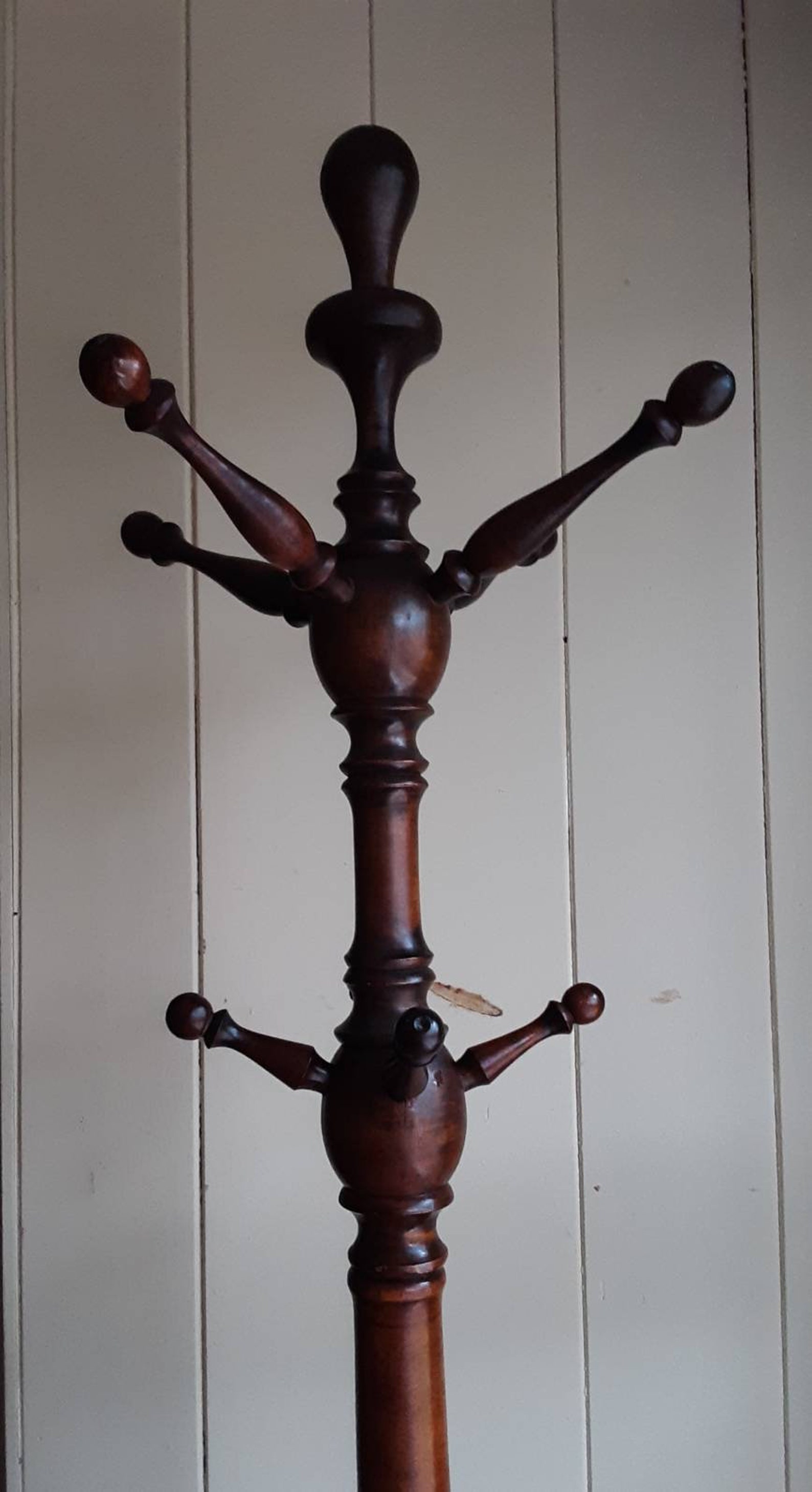 Antique Wooden Coat Tree Circa 1890's Victorian Mahogany Etsy