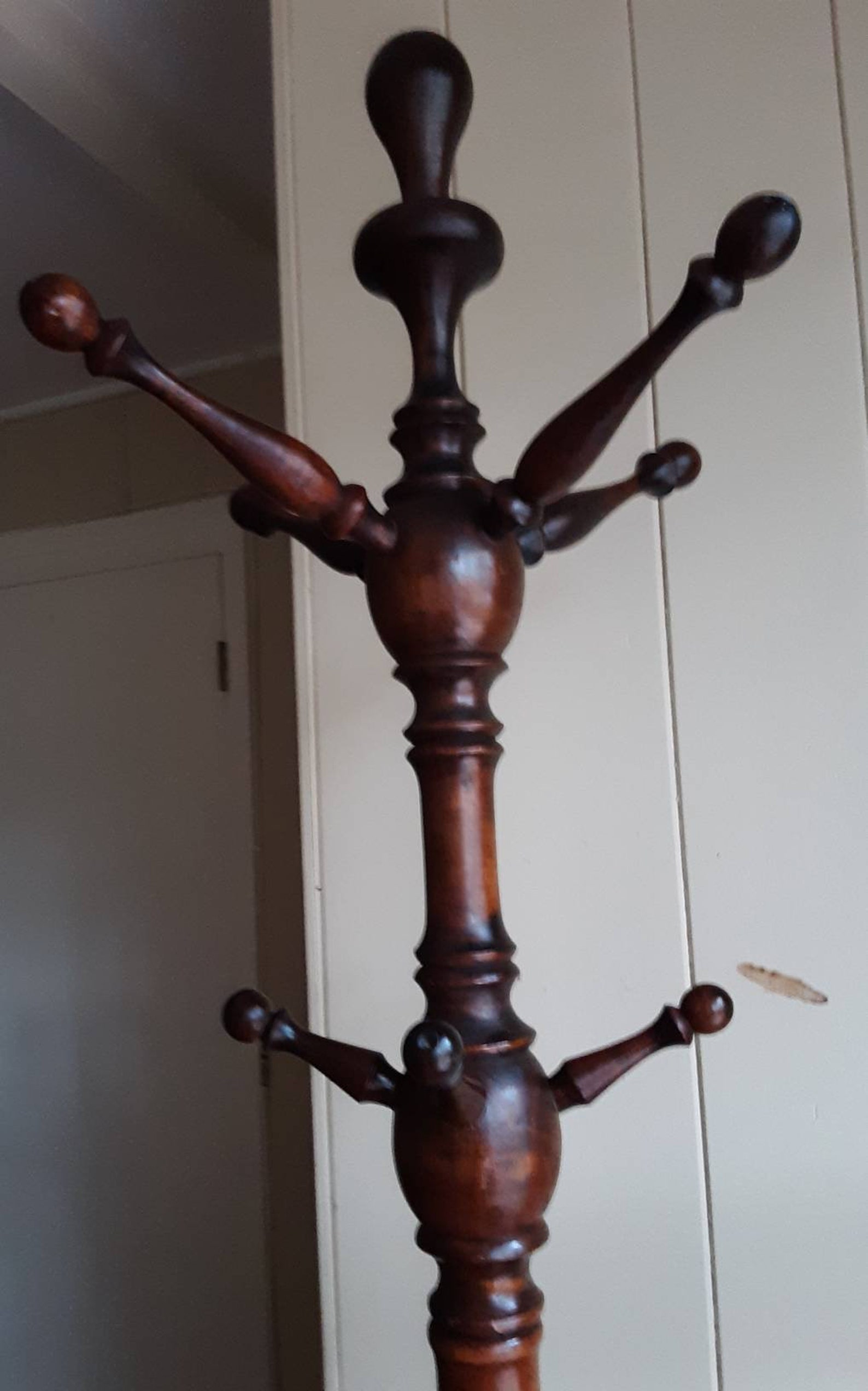 Antique Wooden Coat Tree Circa 1890's Victorian Mahogany Etsy