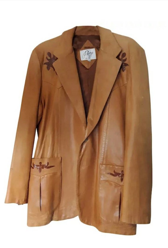 Rare Mens Remy Leather Jacket Circa 