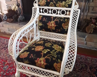 Antique Wicker Chair Circa 1880's Rare Victorian