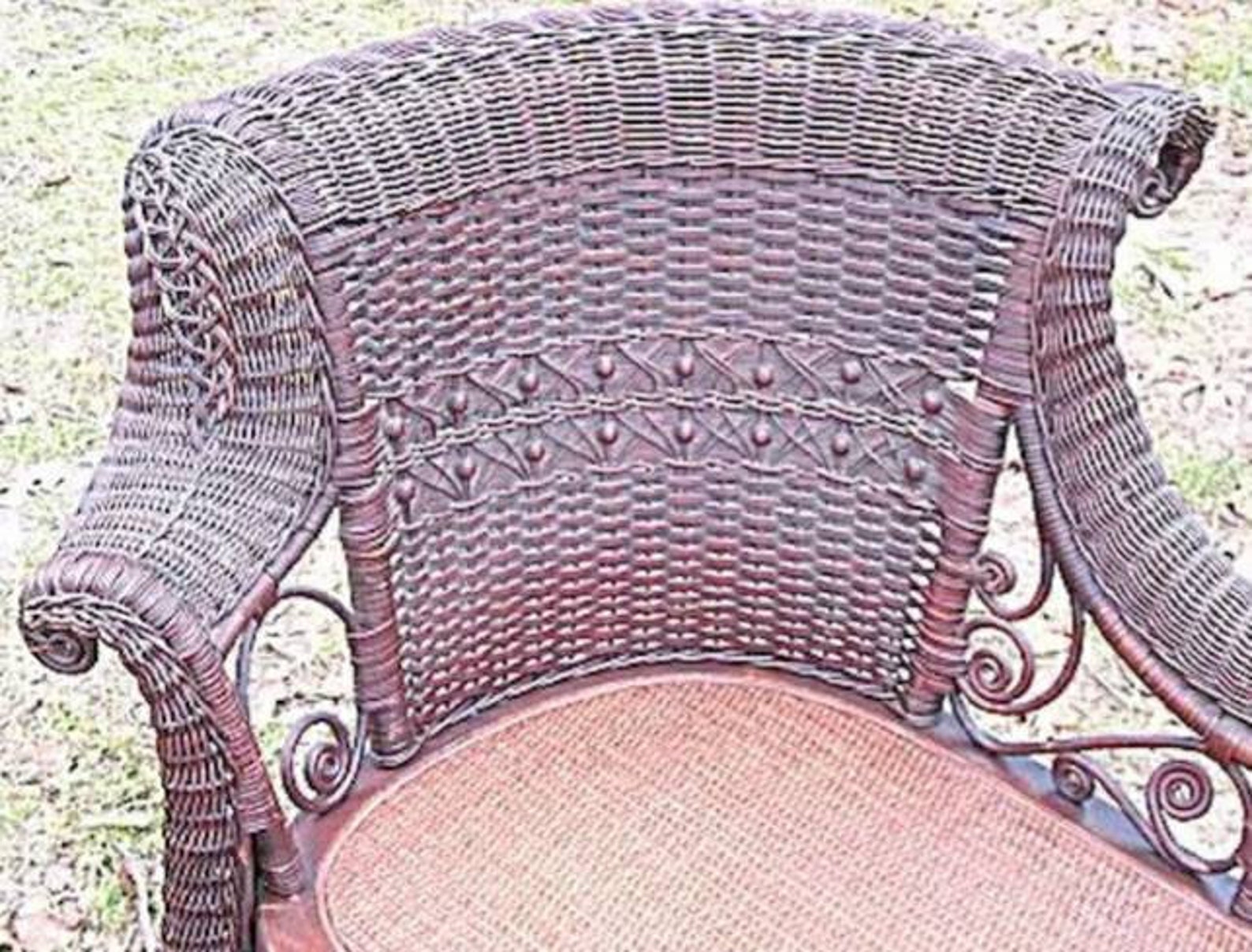 Antique Wicker Loveseat Settee Circa 1890's Ornate Natural Etsy