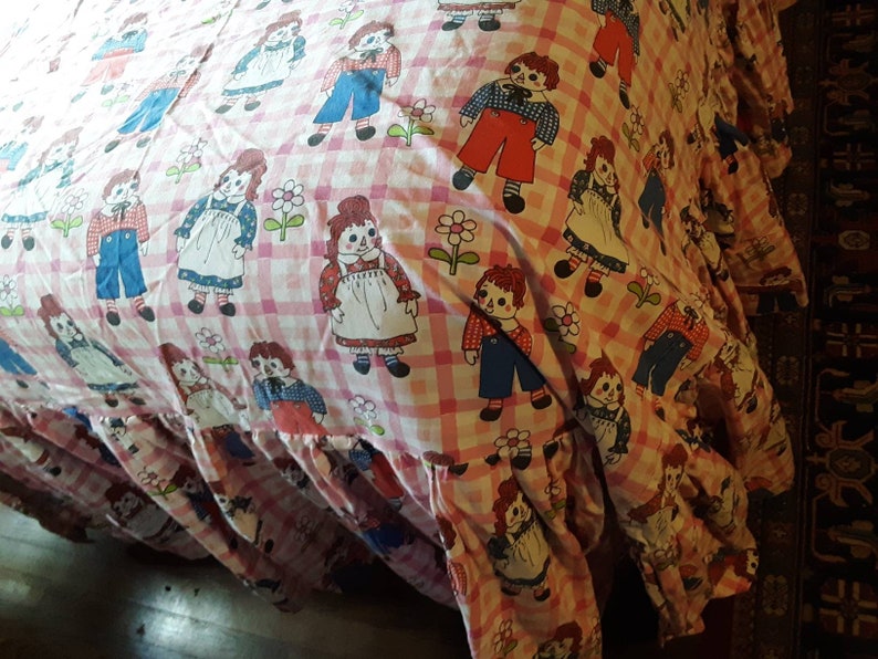 Raggedy Ann and Andy Bedspread Circa 1970/'s